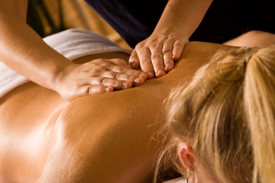 woman enjoy sensual body massage. more relaxation